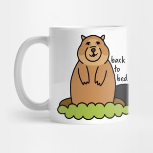 Back to Bed Groundhog Mug